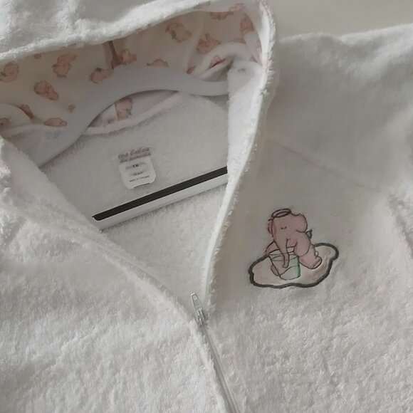 Les Bebes Babar Baby Bath Towel / Wrap hoody - new born 100% cotton - Picture 2 of 5